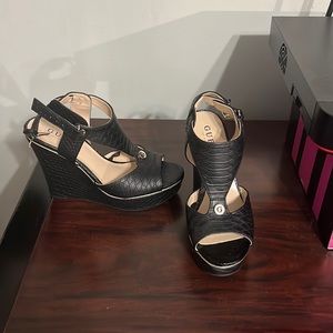 Guess - Black Wedges - Size 6